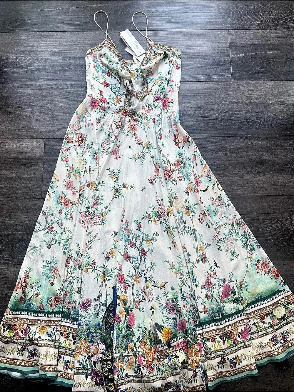 Camilla Pushing Daisies Floral Maxi Dress in White & Multicolor | Size M | NWT - Picture 3 of 12